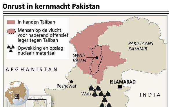 De Verenigde Staten maken zich grote zorgen over het nucleaire arsenaal van Pakistan. Foto ANP