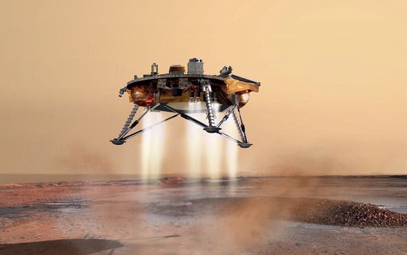 Impressie van de Phoenix Mars Lander. Foto EPA