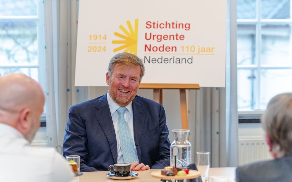 Koning Willem-Alexander bezocht dinsdag in Zutphen Stichting Urgente Noden Nederland, die 110 jaar bestaat. beeld SUN Nederland, Grietje Mesman