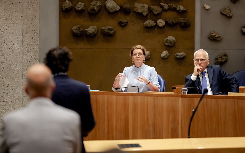 Christianne van der Wal-Zeggelink, minister voor Natuur en Stikstof tijdens het debat over het beeindigen van de onderhandelingen over het Landbouwakkoord. beeld ANP, Robin van Lonkhuijsen