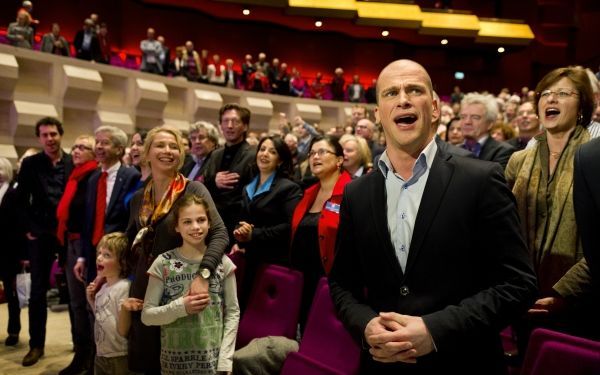 Diederik Samsom tijdens het PvdA-congres in Rotterdam. Foto ANP