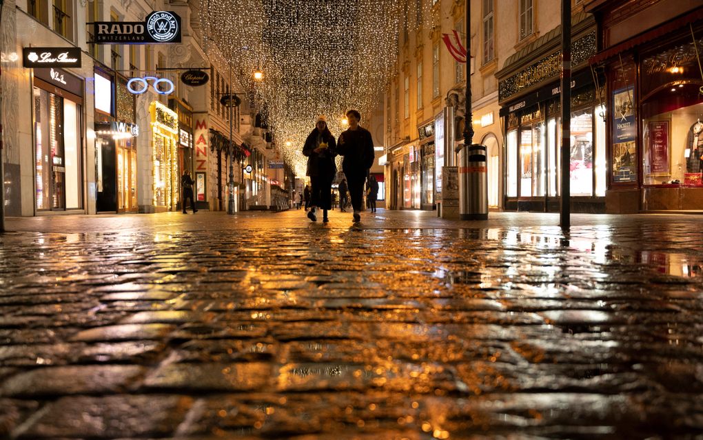 Lege straten in Wenen. beeld AFP, JOE KLAMAR