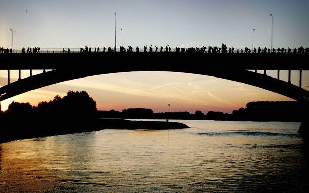 Gedeputeerde Staten van Gelderland zijn dinsdag akkoord gegaan met de plannen voor de aanleg van een tweede Waalbrug bij Nijmegen. Foto ANP