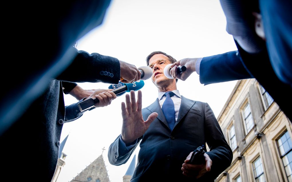 Premier Mark Rutte reageert op het stuklopen van de formatie. beeld ANP