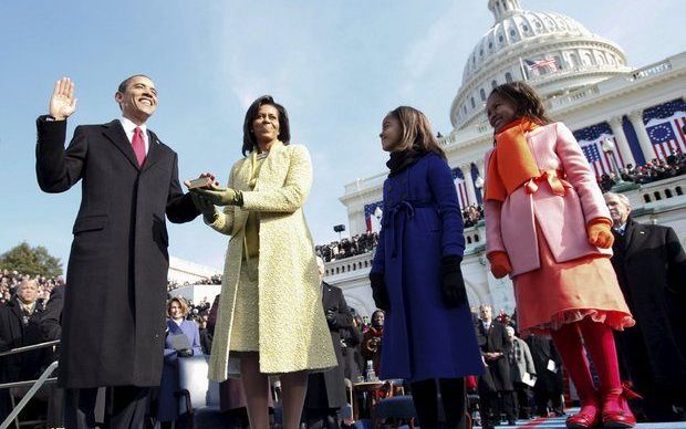 Drs. C. Blenk vindt het onbestaanbaar als er in de kerkdienst na de inauguratie van Obama niet over wordt gesproken. Foto EPA