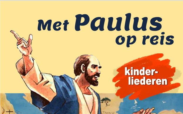 Voorzijde bundel kinderliederen ”Met Paulus op reis”. beeld RD