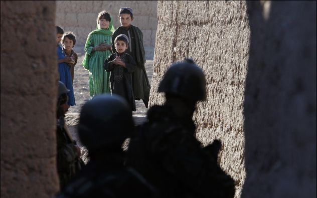 Tijdens een grote meerdaagse operatie ten noorden van Tarin Kowt, de hoofdstad van Uruzgan, is de afgelopen week een flink aantal wapens gevonden.Foto ANP