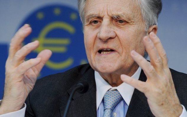 President van de Europese Centrale Bank (ECB), Jean-Claude Trichet, ziet tekeken van herstel. Foto EPA