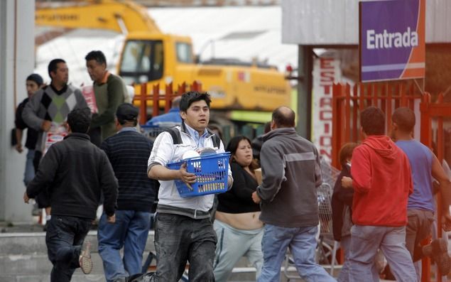 Plunderingen in Concepción. Foto EPA