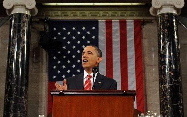 Obama zijn eerste State of the Union. Foto EPA