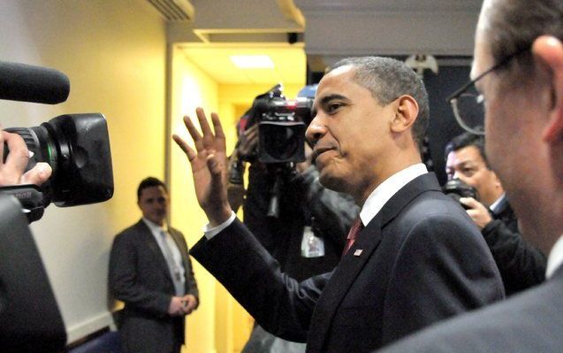 Onderhandelingen om tot politieke overeenstemming te komen over een steunplan voor de Amerikaanse economie liggen op koers, aldus de Amerikaanse president Barack Obama. Foto EPA