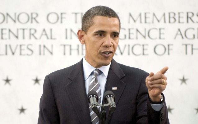 De Amerikaanse president Barack Obama heeft maandag de werknemers van de federale inlichtingendienst CIA een hart onder de riem gestoken. Foto EPA