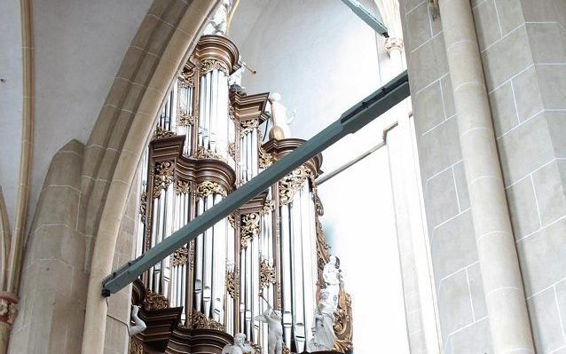 Het Hinsz-orgel in de Bovenkerk van Kampen.              Foto EMG