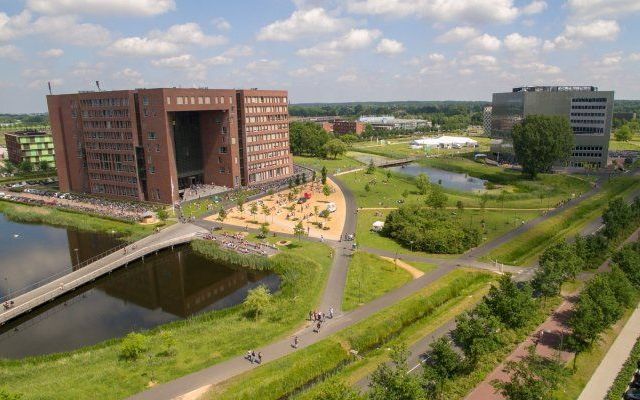 De actievoerders bezetten maandag een deel van het gebouw. beeld Wageningen University & Research (WUR)