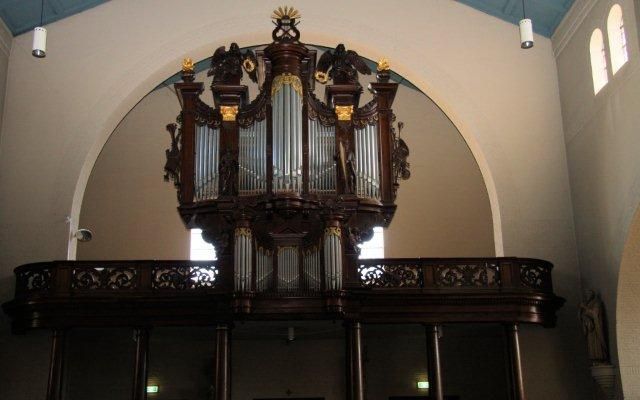 Het Smitsorgel in de Lambertuskerk van Someren. Foto Stichting Smits Orgel Someren