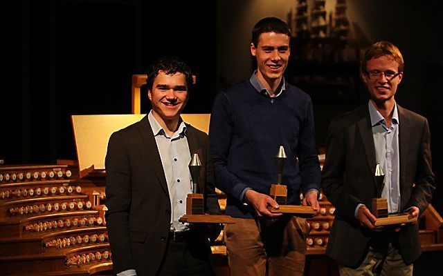 De winnaars (v.l.n.r.): Hildert Bronkhorst, Kees van den Brink en Maarten Costerus. Beeld Jan de Rooij