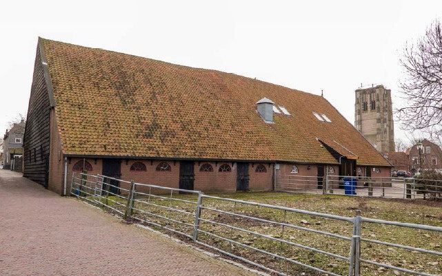 De rijksmonumentale schuur in Goedereede. beeld provincie Zuid-Holland