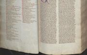 LEIDEN – Exemplaar van het 15e-eeuwse ”Eerste Collatieboek” van moderne devoot Dirc van Herxen (1381-1457). Hij was de productiefste auteur uit de kring van de broeders van het gemene leven. Behalve tal van Latijnse werken schreef Van Herxen het Eerste Co