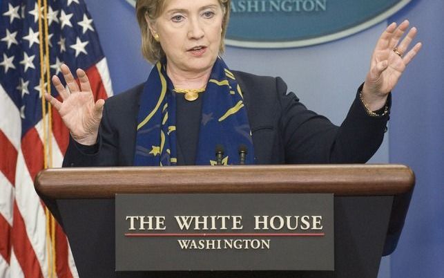 De Amerikaanse minister van Buitenlandse Zaken, Hillary Clinton. Foto EPA