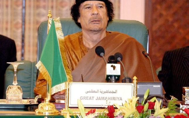 De Libische leider Muammar Gaddafi. Foto AEPA