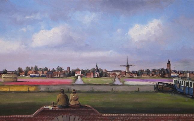 In Panorama Tulipland in Voorhout wordt een nieuw panorama geschilderd door Simon Balyon. Het thema van het portret van de Bollenstreek is de Blauwe Tram, een voertuig dat tot 1960 tussen Leiden en Haarlem reed. Het schaalmodel voor het panorama van 30 me