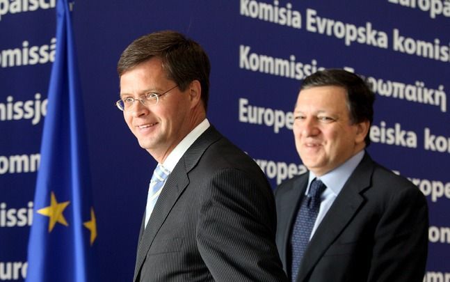 Premier Balkenende met EU-voorzitter Barroso. Foto EPA