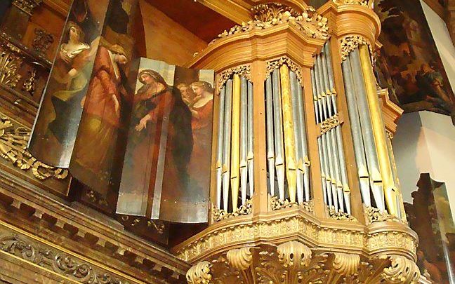 Het orgel in de Nieuwe Kerk in Den Haag. beeld Pieter Baak, Den Haag