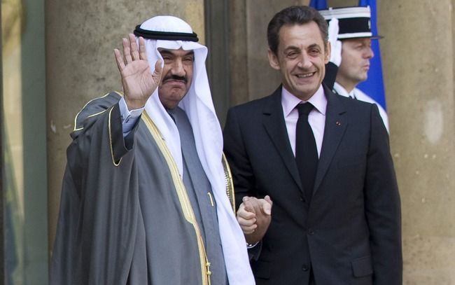 De Franse president Nicolas Sarkozy (rechts). Foto EPA