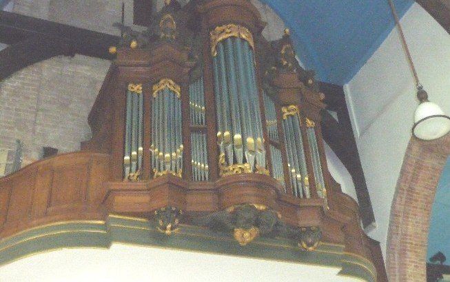 Het orgel in de Grote Kerk te Muiden.