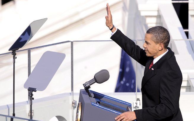 Balkenende ziet uit naar samenwerking met president Barack Obama en hoopt hem snel te ontmoeten, zo verklaarde hij vlak na Obama’s inauguratie in Washington. Foto EPA