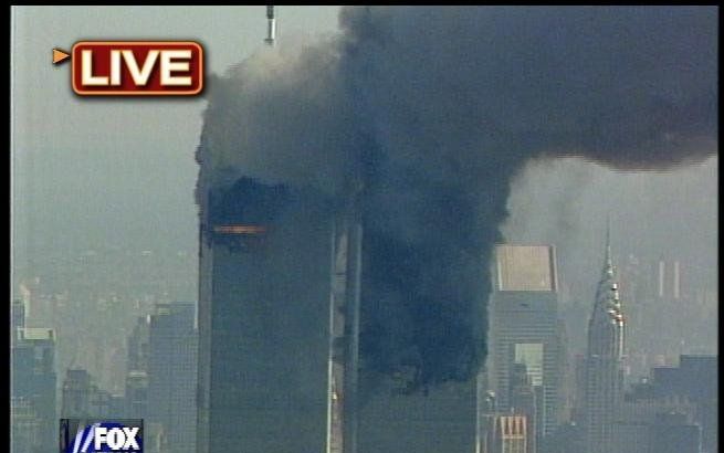 Beeld van Fox News Channel op 11 september 2001. Foto EPA