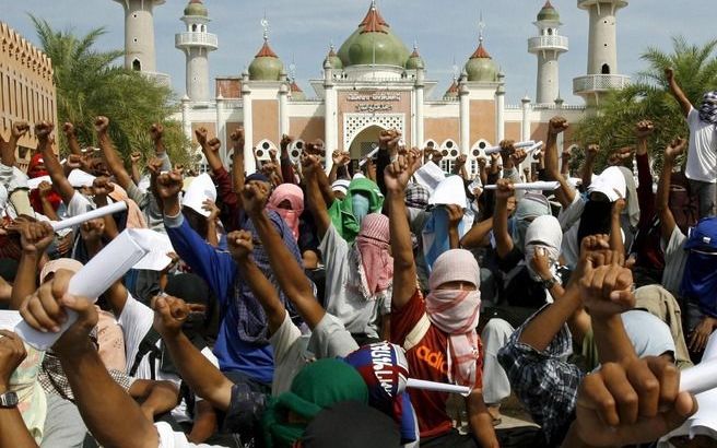 „Partijen kunnen er baat bij hebben om een conflict af te schilderen als religieus. Op die manier wordt iedereen die tot de bewuste religie behoort, aangesproken om zich aangevallen of bedreigd te voelen.”&#8194;beeld EPA