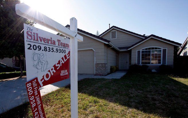 STOCKTON - Een te koop staand huis in Stockton, Californië. Foto EPA