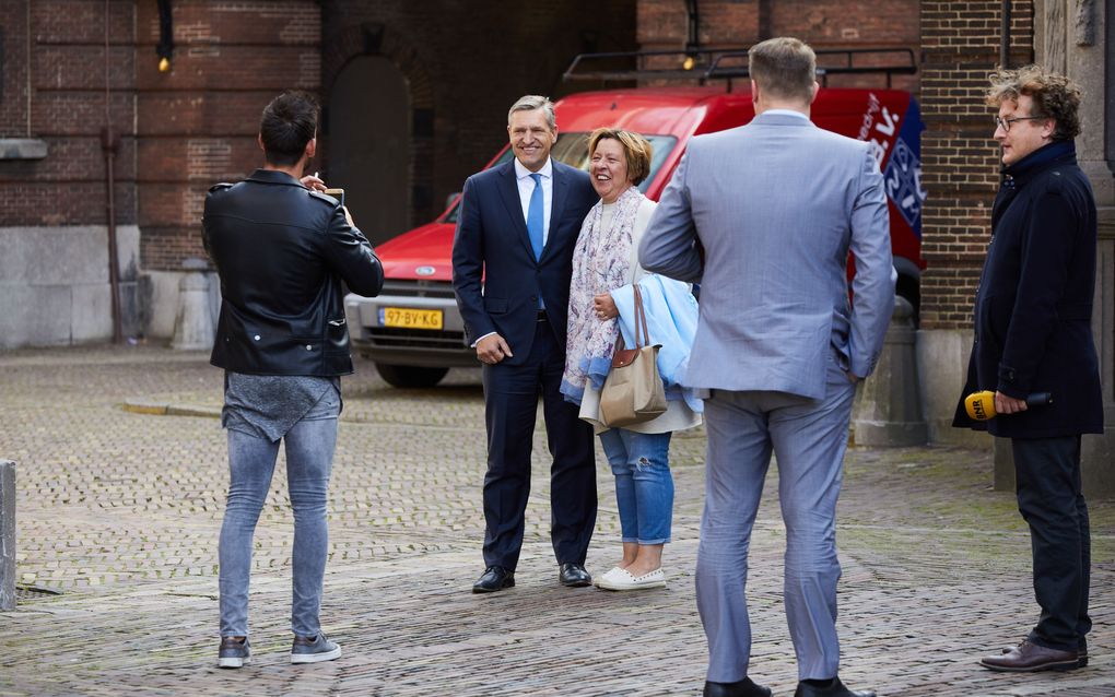 CDA-leider Buma op het Binnenhof. beeld ANP