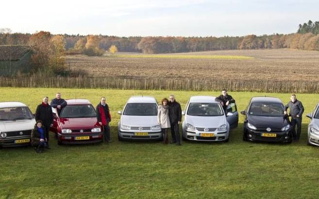 Een prachtig gezicht: alle Golf-generaties op een rij. Foto RD, Anton Dommerholt