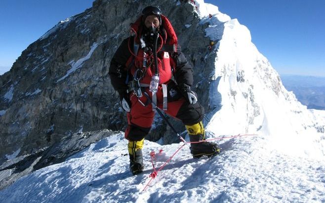 De Nepalees Apa Sherpa bedwong de Mount Everest niet minder dan 20 keer, en houdt daarmee het wereldrecord. Foto EPA