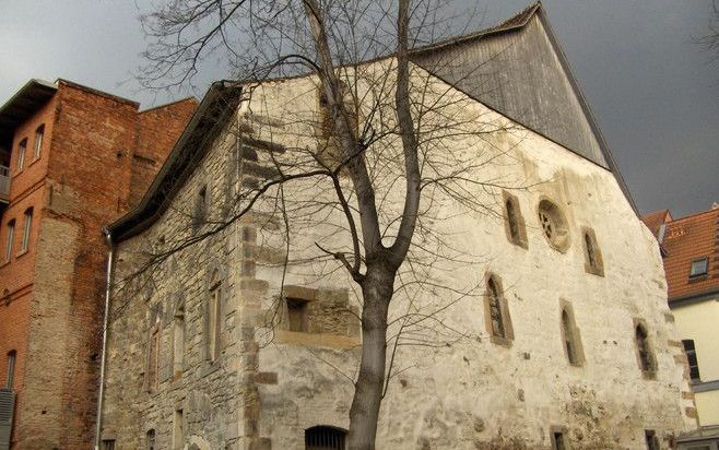 ERFURT – De ongeveer duizend jaar oude synagoge in het centrum van Erfurt is de afgelopen twee jaar gerenoveerd. In het gebouw komt een permanente expositie over de geschiedenis van de Joden in de Oost Duitse stad. Foto Lindsay Driediger