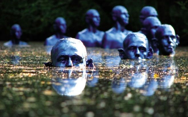 Zeventien kunstenaars strijden vanaf vrijdag creatief tegen water in een kunstproject in het Waterloopbos bij Kraggenburg. Dit bos werd vroeger gebruikt voor proefopstellingen van het Waterloopkundig Laboratorium. Foto ANP