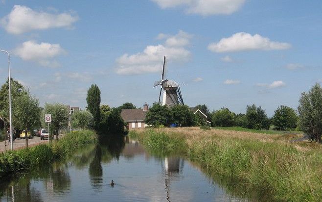 BENTHUIZEN - De in 1983 gerestaureerde korenmolen De Haas in Benthuizen. Foto RD.