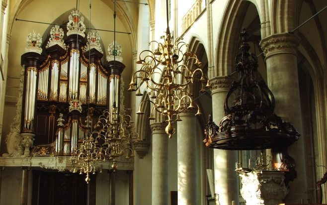 DORDRECHT - Interieur van de Grote Kerk in Dordrecht. Foto RD