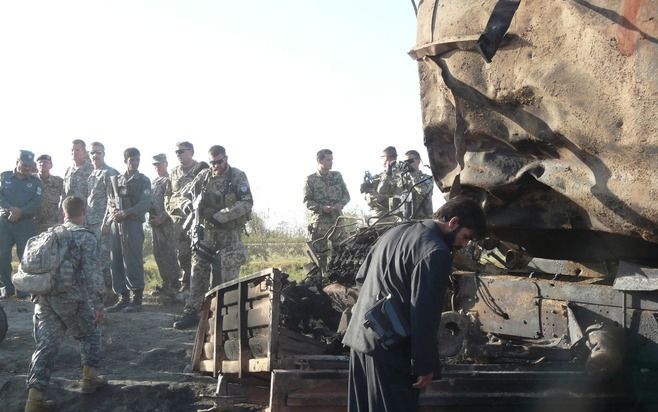 NAVO-militairen in Afghanistan. Foto EPA