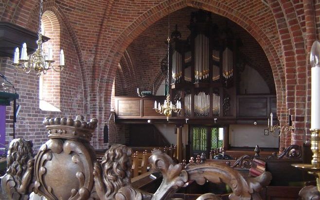 Interieur van de hervormde kerk in Ulrum, waar in 1834 de Afscheiding plaatshad. Foto RD