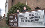 Gerben de Gier en Jiddo Doornenbal uit Gouda naar de kerk in de VS foto RD