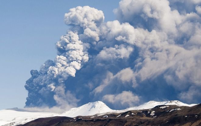 Eyjafjallajökullvulkaan. Foto EPA