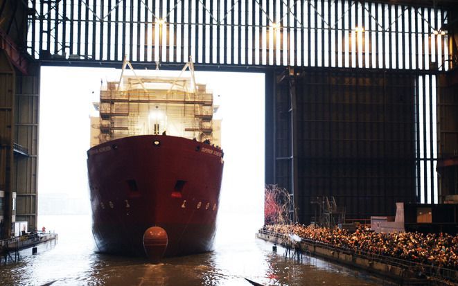 De Nederlandse scheepsbouwers hebben een goed 2008 achter de rug, maar zagen in september de orderinname stilvallen. foto ANP