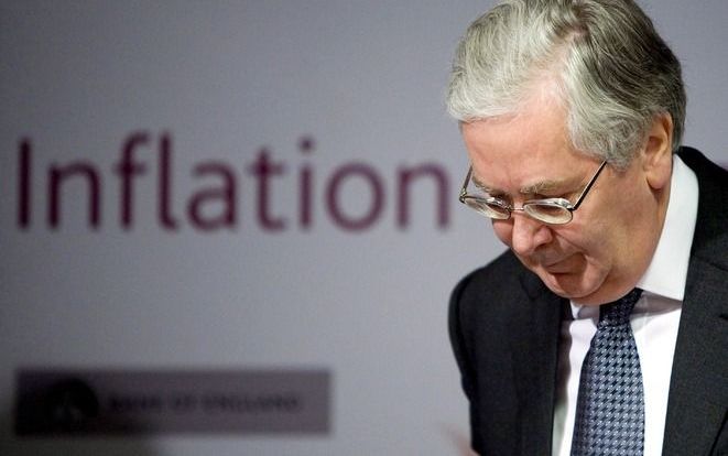 Mervyn King, de gouverneur van de Bank of England. Foto EPA