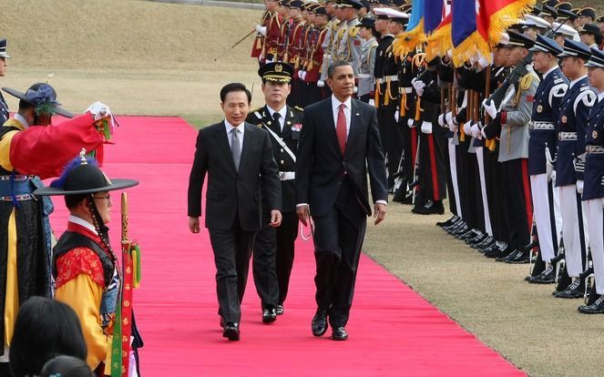 Obama in Zuid-Korea. Foto EPA