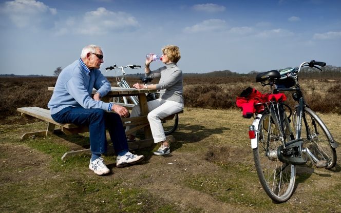 Fietstocht op de Ginkelse Heide in de omgeving van Ede. Foto ANP