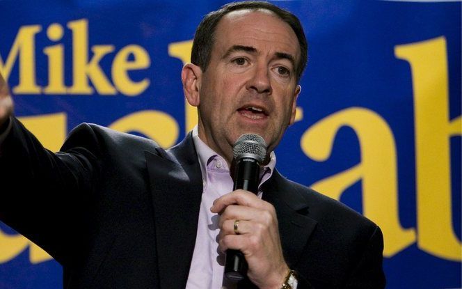 Huckabee, winnaar van de voorverkiezingen voor de Amerikaanse presidentsverkiezingen. Foto EPA