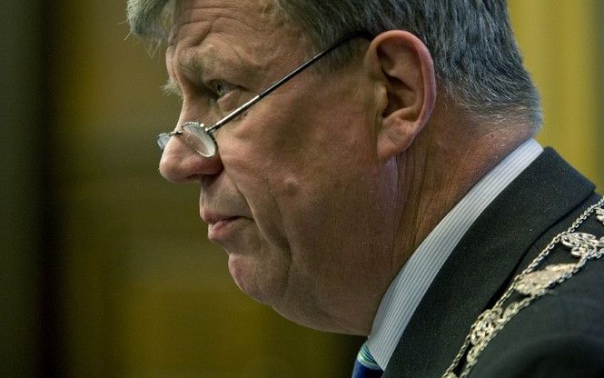 De Rotterdamse burgemeester Opstelten kreeg 67 procent van de stemmen. Foto ANP